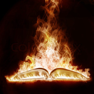 burning book